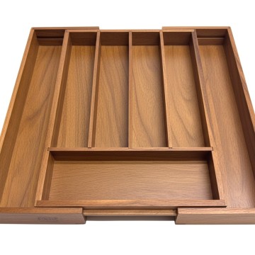 Expandable Acacia Wood Drawer Organizer - Premium Kitchen & Office Storage Solutions
